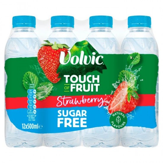 Volvic Touch Of Fruit Strawberry Sugar Free 500ml x 12