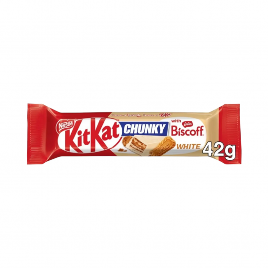 KitKat Chunky Lotus Biscoff White Bar 42g