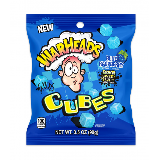 Warhead Blue raspberry Cubes 12x99g