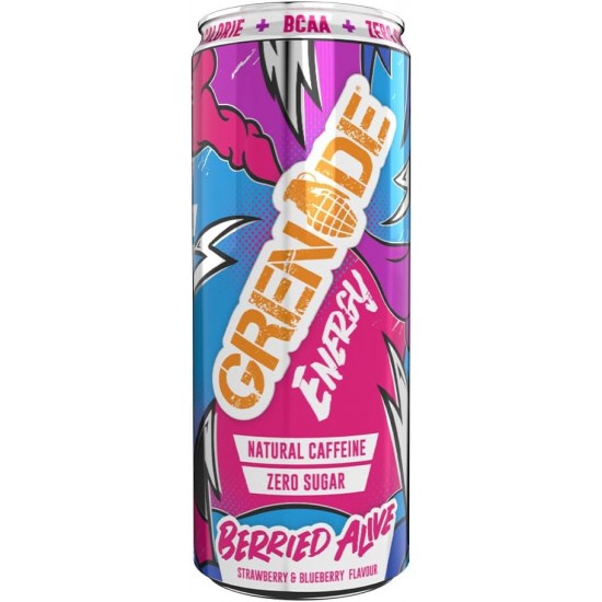 Grenade Sugar Free Energy Drink 330ml- Berried Alive x 12