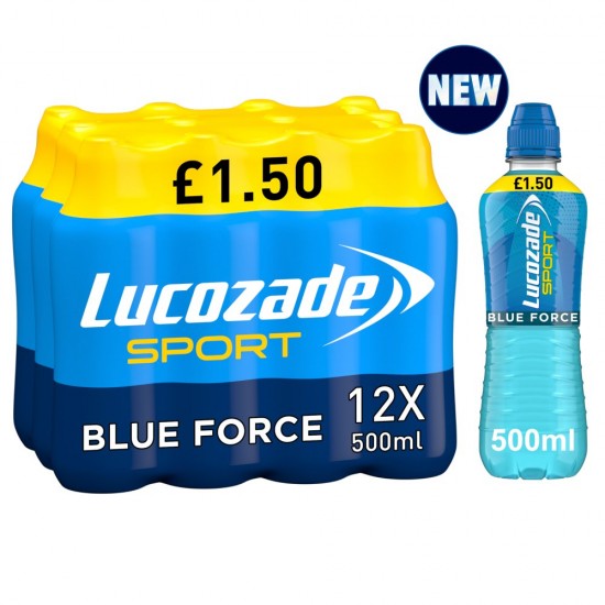 Lucozade Sport Drink Blue Force 12x500ml PMP £1.50