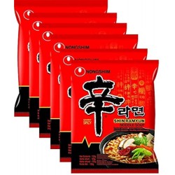 Nongshim Spicy Shin Ramyun Noodles 120g x 6