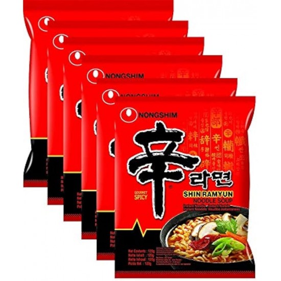 Nongshim Spicy Shin Ramyun Noodles 120g x 6