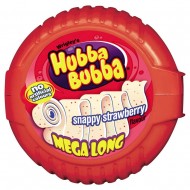 Hubba Bubba Snappy Strawberry Bubble Gum Mega Long Tape 56g