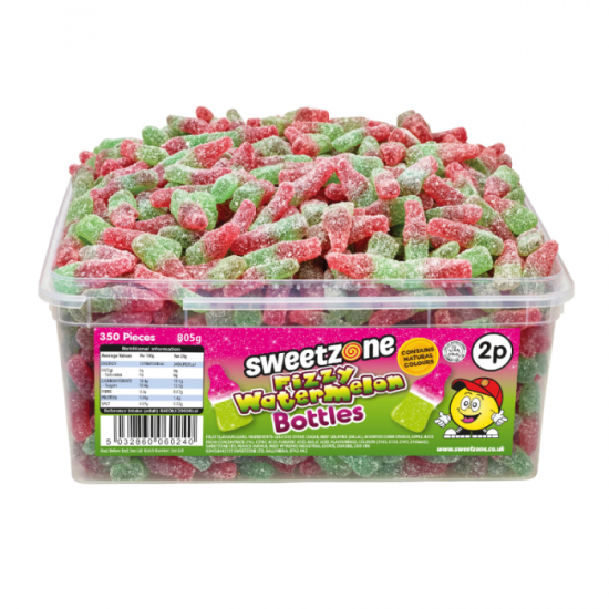 Sweetzone fizzy watermelon bottles tubs 2p