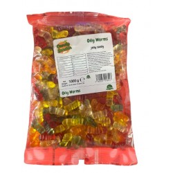 Candy Garden Oily Worms 1000g Bag