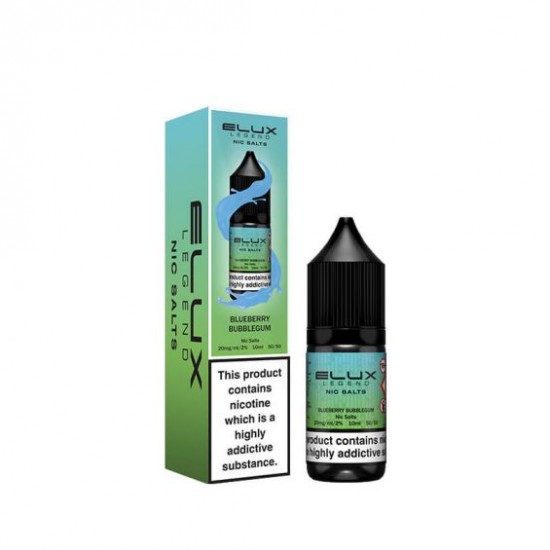 Blueberry Bubblegum Nic Salt E-Liquid by Elux Legend 10ml-10mg