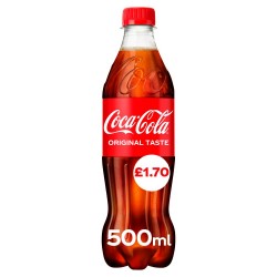 Coca Cola Price Marked £1.70 500ml NRP X 24 ( BBE: 31-03-2025)