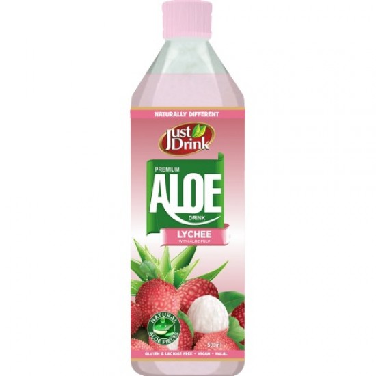 Aloe Vera Drink Lychee Flavor 500ml-12CT