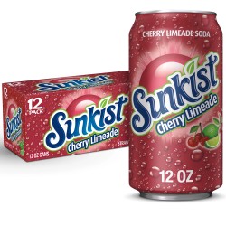 Sunkist Cherry Lemonade Flavour USA Cans 355ml