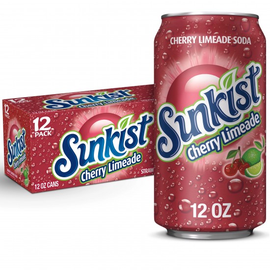 Sunkist Cherry Lemonade Flavour USA Cans 355ml