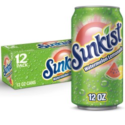 Sunkist Watermelon Lemonade Flavour USA Cans 355ml