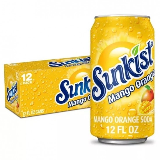 Sunkist Mango Orange Flavour USA Cans 355ml