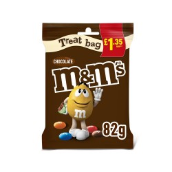 M&M’s Brown Treat Bag 82g Price Mark £1.35