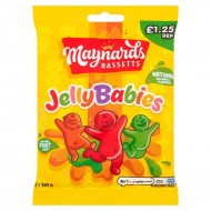 Maynards Bass Jelly Babies 130g  Price Marked £1.25 X 12