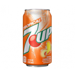 7up Tropical Flavour USA Cans 355ml 