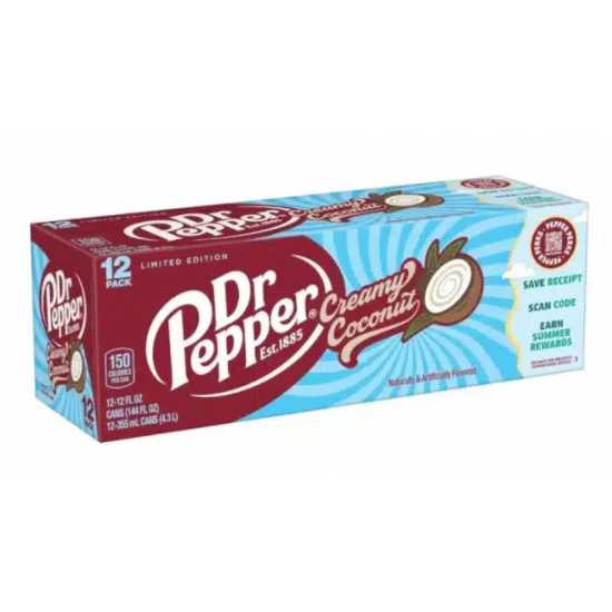 Dr Pepper Creamy Coconut Flavour USA Cans 355ml