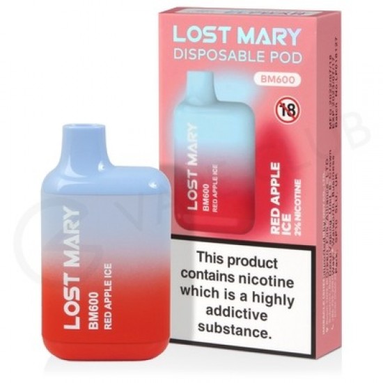 lost mary 600 puffs - Red Apple Ice