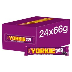 Yorkie Raisin & Biscuit Chocolate Duo Bar 66g