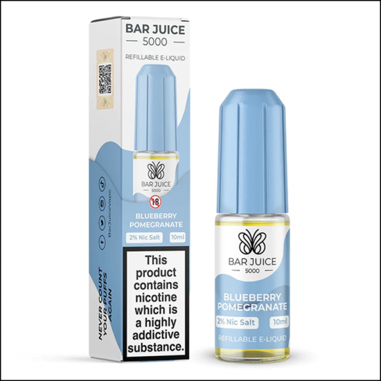 Blueberry Pomegranate Nic Salt E-Liquid by Bar Juice 5000 Salts 10ml-20mg