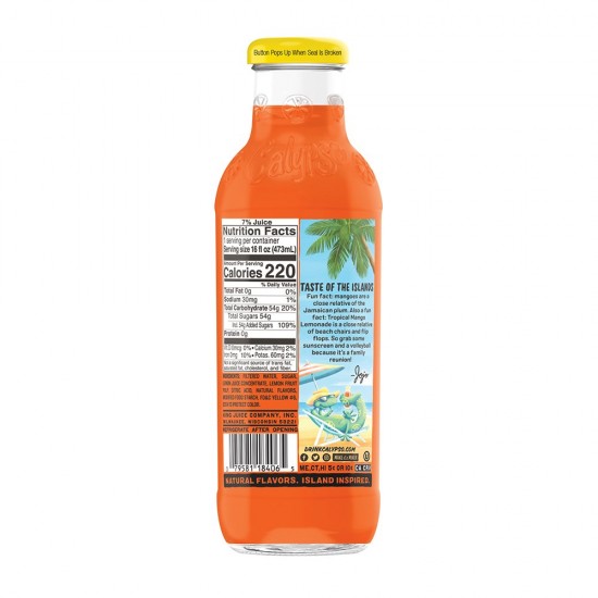 Calypso Tropical Mango Lemonade 473ml