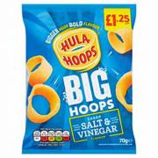 Hula Hoops Big Hoops Sharp Salt & Vinegar Flavour 70g