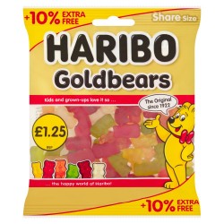 Haribo Gold Bears 154g Price Mark £1.25