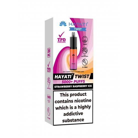 Strawberry raspberry Ice Hayati Twist 5000 Disposable Pod Kit