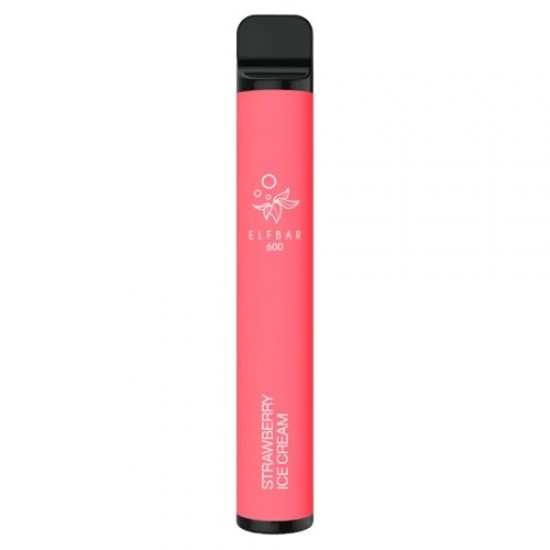 Strawberry Ice Cream Elf Bar 600 Disposable Vape | 20mg