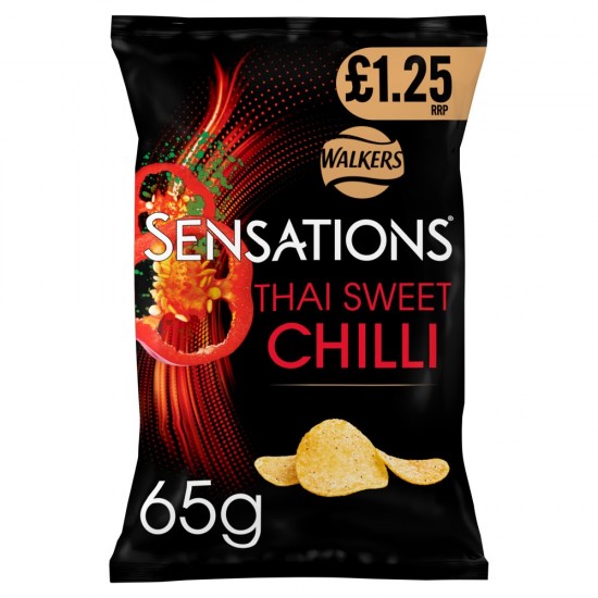 Walkers Sensations Thai Sweet Chilli Crisps £1.25 RRP PMP 65g 