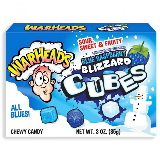 WarHeads Blue Raspberry Cubes Theater Box 3oz(85g)