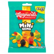 Maynards Mini Gems 130g  Price Marked £1.25 x 12