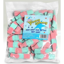 Yummy Gummy Fizzy Blue Bottles 1Kg Bag