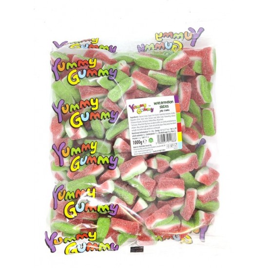 Yummy Gummy Watermelon Slices 1kg Bag