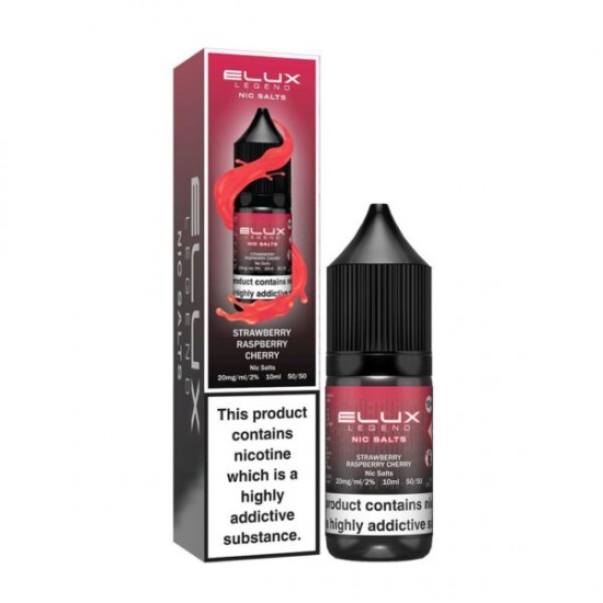 Strawberry Raspberry Cherry Nic Salt E-Liquid by Elux Legend 10ml-10mg