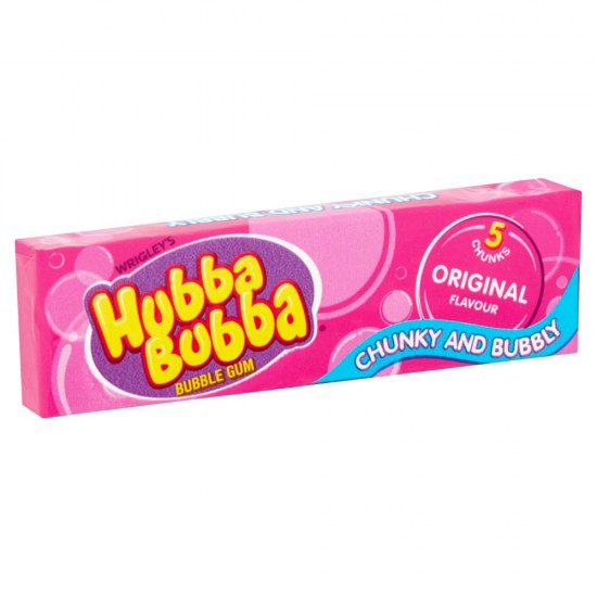 Hubba Bubba Original Flavour Bubblegum 5 Chunky Chews