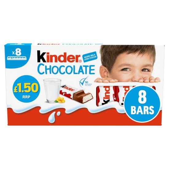 Kinder Chocolate 8 x 12.5g (100g) PMP£1.50