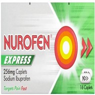 Nurofen Express 256mg Pain Relief 16 Caplets x 6