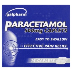 Galpharm Paracetamol 500mg Caplets 16’S X 12