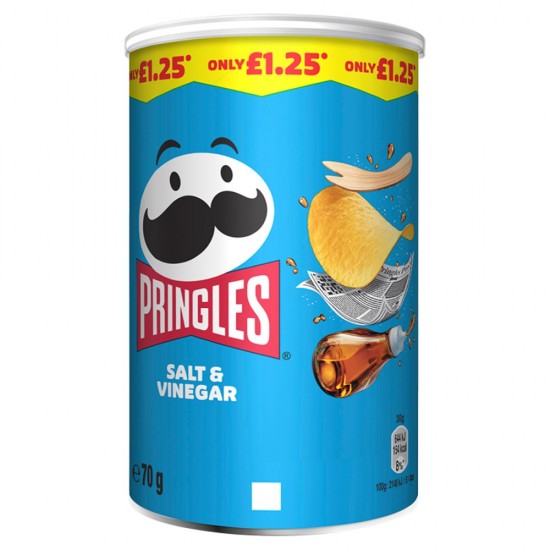 Pringles Salt & Vinegar 70g Price Marked £1.25