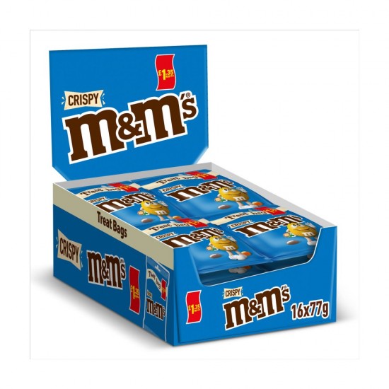 M&M’s Crispy Treat Bag Price Mark £1.35