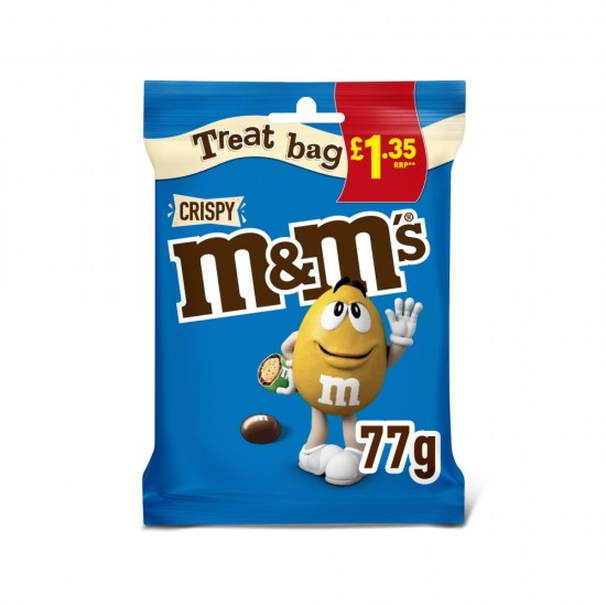 M&M’s Crispy Treat Bag Price Mark £1.35