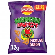 Walkers Monster Munch Pickled Onion Snacks £1.25 RRP PMP 72g