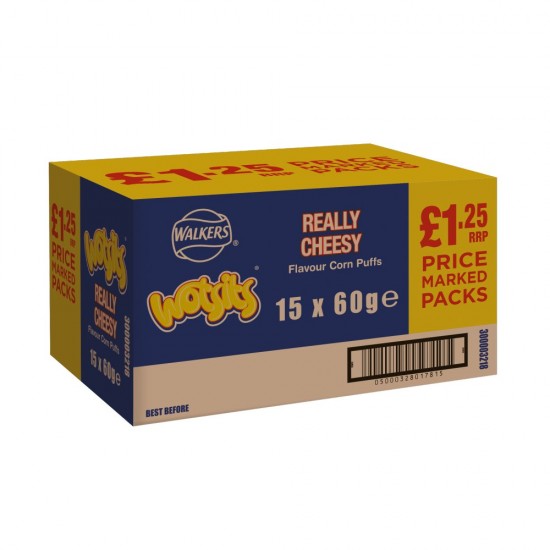 Walkers Wotsits Cheese Snacks £1.25 RRP PMP 60g